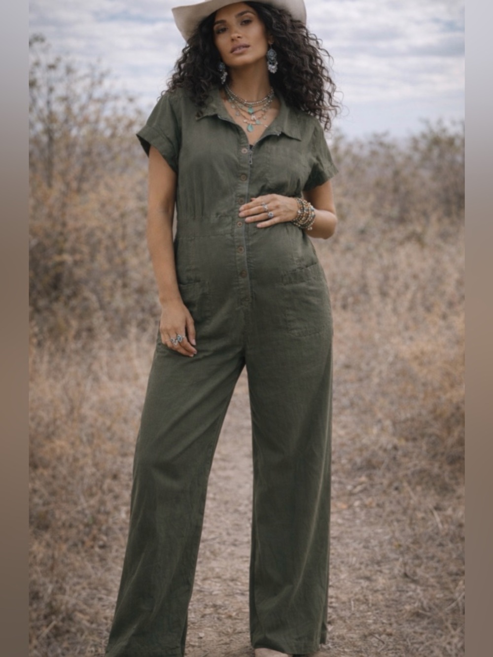 Hatch Sage Green jumpsuit l